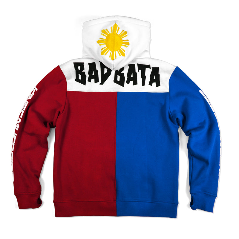 Blue yellow red hoodie best sale